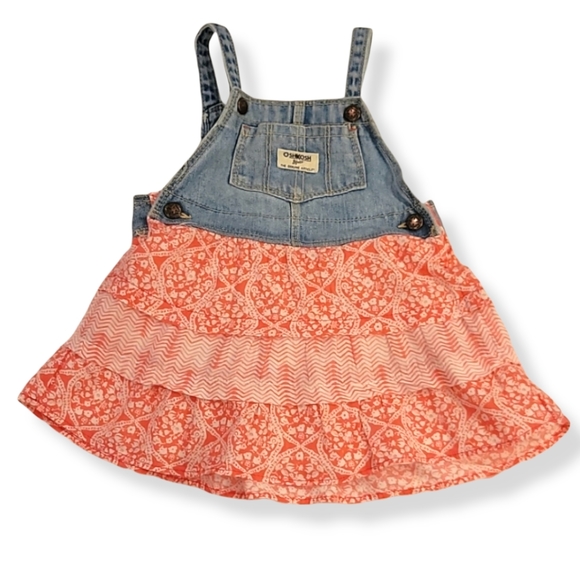 OshKosh B'gosh Other - OshKosh B'gosh Jean/Floral Ruffled Dress